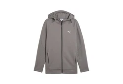 PUMA Sweatjacke EVOSTRIPE Kapuzenjacke Herren Grau/Dunkelgrau/Braun/Hellgrau