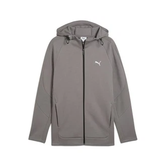 PUMA Sweatjacke EVOSTRIPE Kapuzenjacke Herren Grau/Dunkelgrau/Braun/Hellgrau