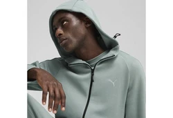 PUMA Sweatjacke EVOSTRIPE Kapuzenjacke Herren Grün/Dunkelgrün/Hellgrün