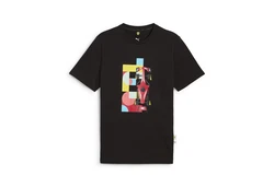 PUMA T-Shirt Scuderia Ferrari HP Race Graphic Herren Schwarz/Mischfarben