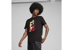 PUMA T-Shirt Scuderia Ferrari HP Race Graphic Herren Schwarz/Mischfarben