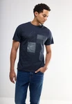 STREET ONE MEN T-Shirt Dunkelblau/Grau