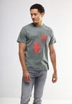STREET ONE MEN T-Shirt Dunkelgrün/Braun/Grün