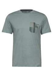 STREET ONE MEN T-Shirt mit Rundhalsausschnitt Dunkelgrün/Grün/Türkis
