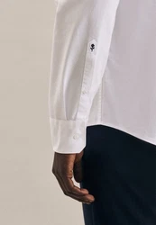 Seidensticker Businesshemd Slim Langarm Button-Down-Kragen Uni Uni