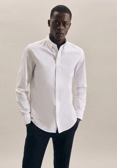 Seidensticker Businesshemd Slim Langarm Button-Down-Kragen Uni Seidensticker Businesshemd Slim Langarm Button-Down-Kragen Uni