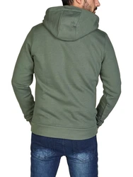 DENIMFY Kapuzenpullover Herren Hoodie DFArno Regular Fit Longsleeve Sweatshirt Dunkelgrün/Grün
