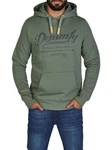 DENIMFY Kapuzenpullover Herren Hoodie DFArno Regular Fit Longsleeve Sweatshirt Dunkelgrün/Grün