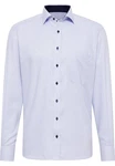 Eterna Langarmhemd Hemd Comfort Fit Hellblau/Fliederfarben/Blau
