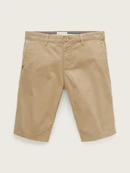 TOM TAILOR Shorts Satin Stretch Chino Khaki/Beige/Braun