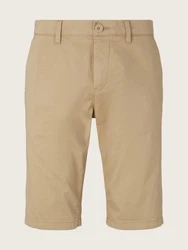 TOM TAILOR Shorts Satin Stretch Chino Khaki/Beige/Braun
