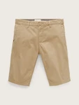 TOM TAILOR Shorts Satin Stretch Chino Khaki/Beige/Braun