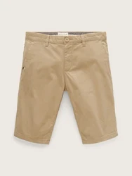 TOM TAILOR Shorts Satin Stretch Chino Khaki/Beige/Braun