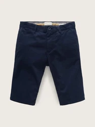 TOM TAILOR Shorts Satin Stretch Chino Dunkelblau