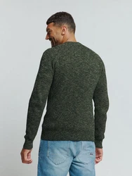 NO EXCESS Strickpullover Grün/Dunkelgrün