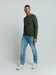 NO EXCESS Strickpullover Grün/Dunkelgrün
