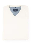 MARVELIS V-Ausschnitt Pullover Casual Fit Wollweiß
