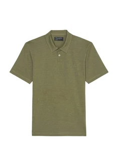 Marc O'Polo DENIM Kurzarmshirt Poloshirt Regular Fit Dunkelgrün/Grün/Khaki