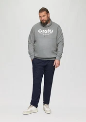 s.Oliver Sweatshirt mit Frontprint und Snood-Kragen Grau/Dunkelrot
