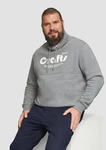 s.Oliver Sweatshirt mit Frontprint und Snood-Kragen Grau/Dunkelrot
