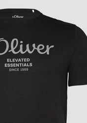 s.Oliver T-Shirt mit Logo-Print Silber/Braun/Schwarz/Grau