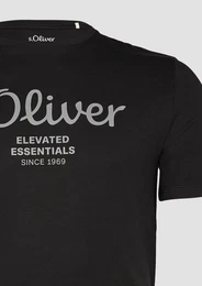 Kurzarmshirt T-Shirt mit Logo-Print