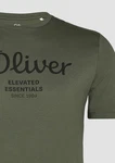 s.Oliver T-Shirt mit Logo-Print Dunkelgrün