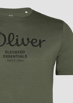 s.Oliver T-Shirt mit Logo-Print Dunkelgrün s.Oliver T-Shirt mit Logo-Print Dunkelgrün