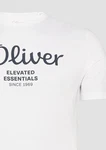 s.Oliver T-Shirt mit Logo-Print Silber
