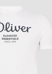 s.Oliver T-Shirt mit Logo-Print Silber