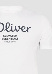 Kurzarmshirt T-Shirt mit Logo-Print