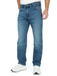 Wrangler Straight-Jeans Relaxed Fit Frontier Hellblau/Blau