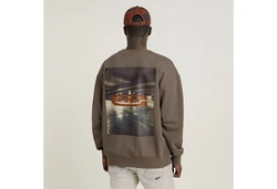 G-STAR Sweatshirt Photo Back Print Khaki/Braun/Gelb/Dunkelgrün/Schwarz/Beige