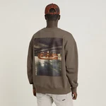 G-STAR Sweatshirt Photo Back Print Khaki/Braun/Gelb/Dunkelgrün/Schwarz/Beige