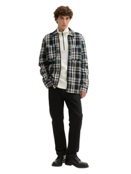 TOM TAILOR Denim Langarmhemd Overshirt Blau/Hellblau