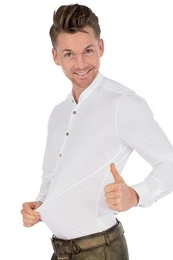 Trachtenhemd Functional Jerseyhemd - MEVIO - wei