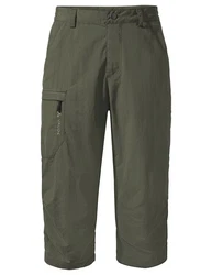 VAUDE Hose Mens Farley Capri Pants II Khaki/Dunkelgrün