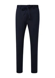 Stoffhose Slim-Fit Anzughose aus Stretch-Jersey - Gerade