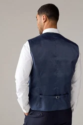 Next Frackweste Regular Fit Weste für besondere Anlässe Dunkelblau/Hellblau/Blau/Pastell