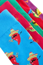 Next Bandeau-Bikini-Top Kurzsocken Gemusterte Socken im 5er-Pack Mischfarben/Rot/Gelb/Grün/Lila