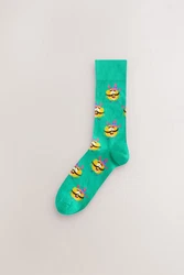 Next Bandeau-Bikini-Top Kurzsocken Gemusterte Socken im 5er-Pack Mischfarben/Rot/Gelb/Grün/Lila