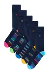Next Socken mit gepolsterter Sohle Dunkelblau/Mischfarben/Lila