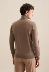 seidensticker Strickpullover Rundhals Braun/Khaki/Grau/Beige