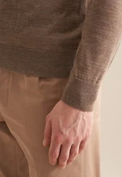 seidensticker Strickpullover Rundhals Braun/Khaki/Grau/Beige