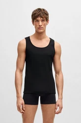 BOSS Unterhemd Tank Top RibClassic 3er Pack Schwarz