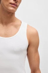 BOSS Unterhemd Tank Top RibClassic 3er Pack weiß