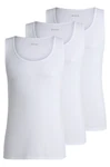 BOSS Unterhemd Tank Top RibClassic 3er Pack weiß