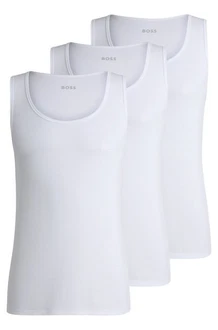 BOSS Unterhemd Tank Top RibClassic 3er Pack weiß
