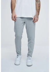 2Y Studios Stoffhose Cropped Pants (1-tlg) Grau/Hellgrau