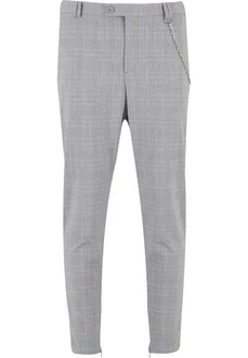 2Y Studios Stoffhose Cropped Pants (1-tlg) Grau/Hellgrau